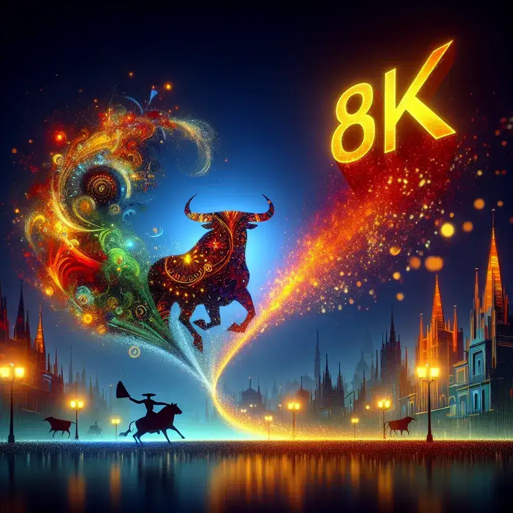 "Movistar+ streaming service launch in Spain featuring 8K resolution experience on television screen"