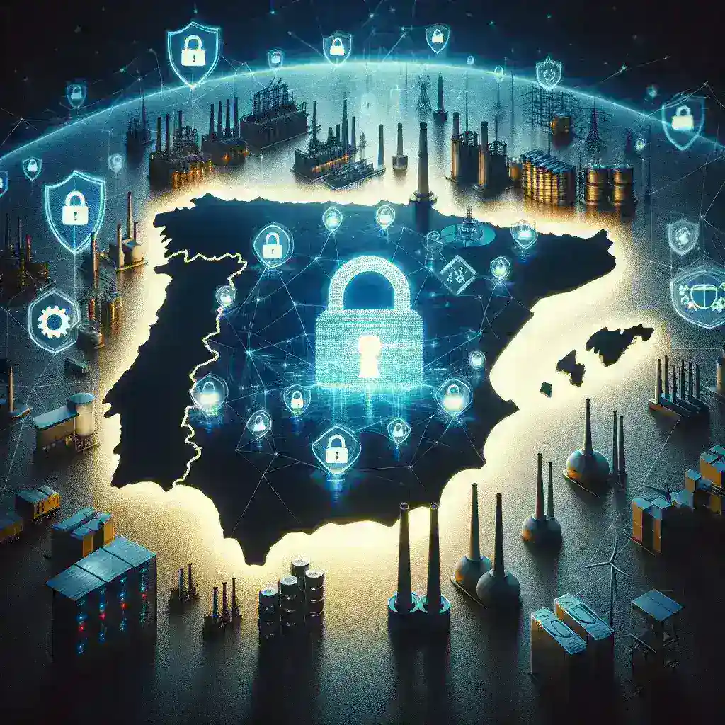 Alt text: "España intensifica su ciberseguridad en infraestructuras críticas después del apagón de abril, ilustrando medidas de protección digital en el sector energético."